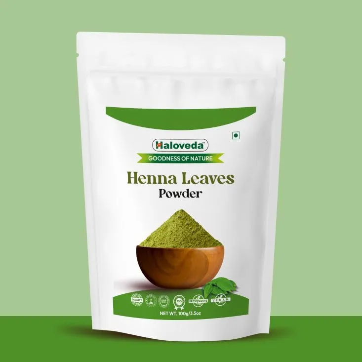 Haloveda Pure Henna Leaves Powder (Mehndi)