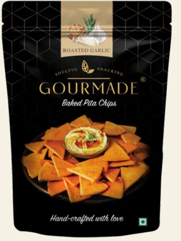 Roasted Garlic Pita Chips